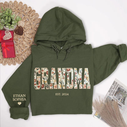 Besticktes Mama-Sweatshirt, Personalisiertes Mama-Sweatshirt mit Namen – Geschenk für Mama