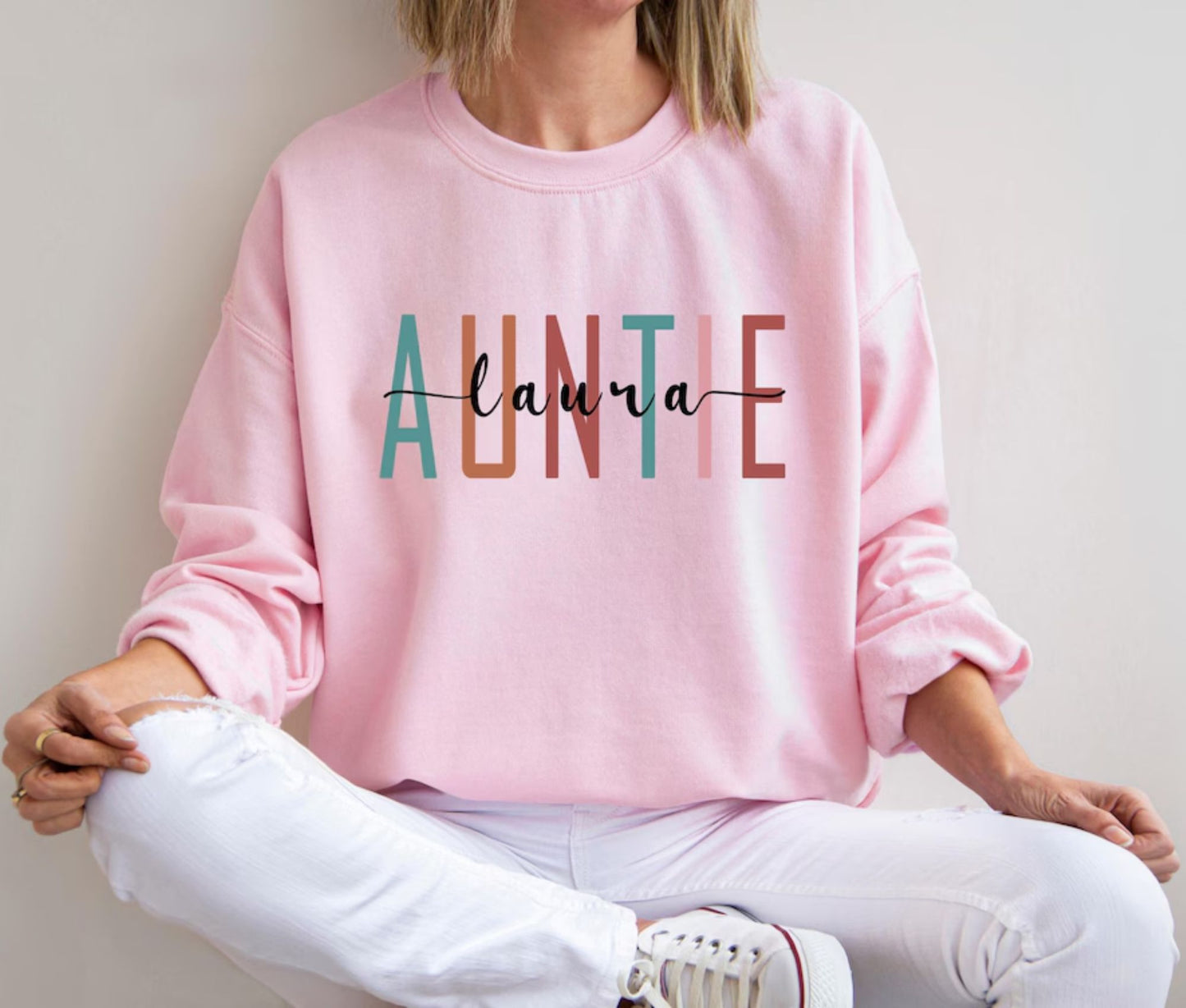 Individuelles Tante-Sweatshirt mit Namen - Geschenk für die Tante