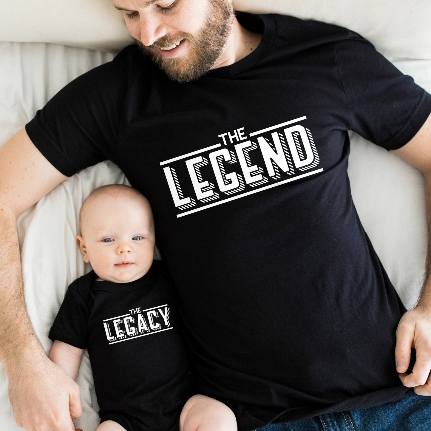 Die Legende - Das Vermächtnis, Vater-und-Sohn Partnerlook Shirt, Vatertagsgeschenk