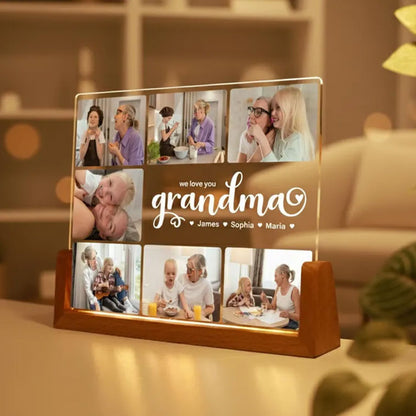 Personalisierte Fotocollage LED Nachtlampe – Geschenk für die Familie