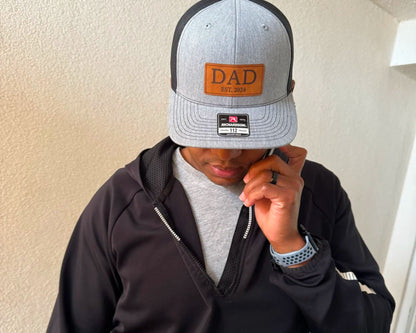 Personalisierte Vater Mütze für jedes Jahr - Echtes Leder - Geschenk für den Vater