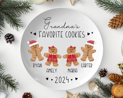 Geschenk für Oma, Omas Lieblingskeksteller – Personalisierter Lebkuchen-Weihnachtsteller