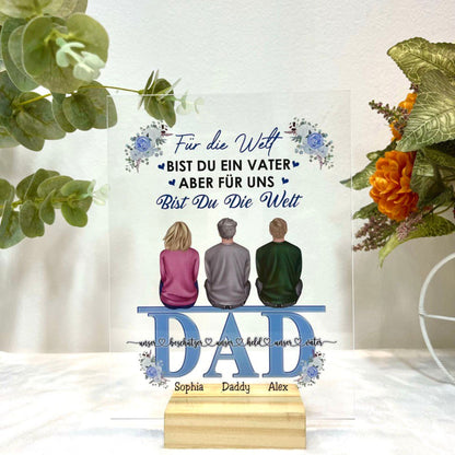 Papa Wir Lieben Dich, Personalisierte Acryltafel