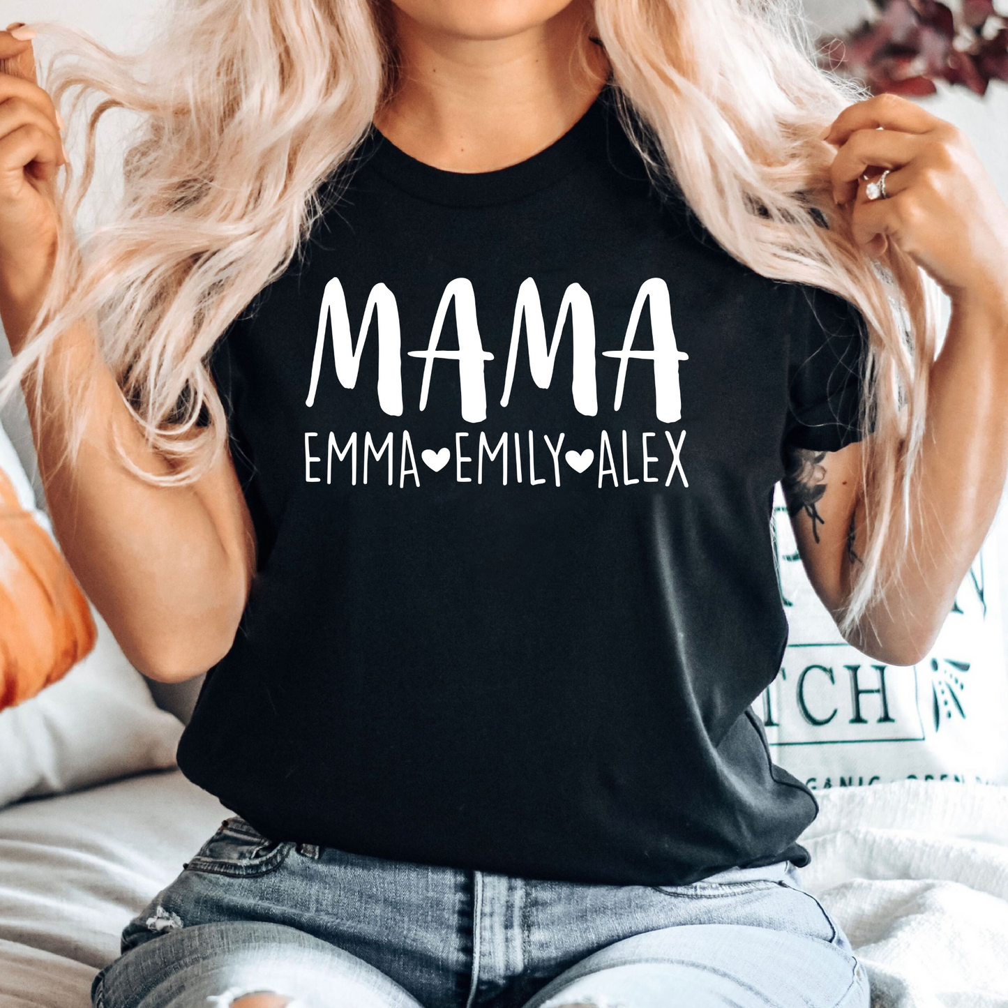 Mama-Shirt mit Kindernamen - Personalisiertes Geschenk zum Muttertag