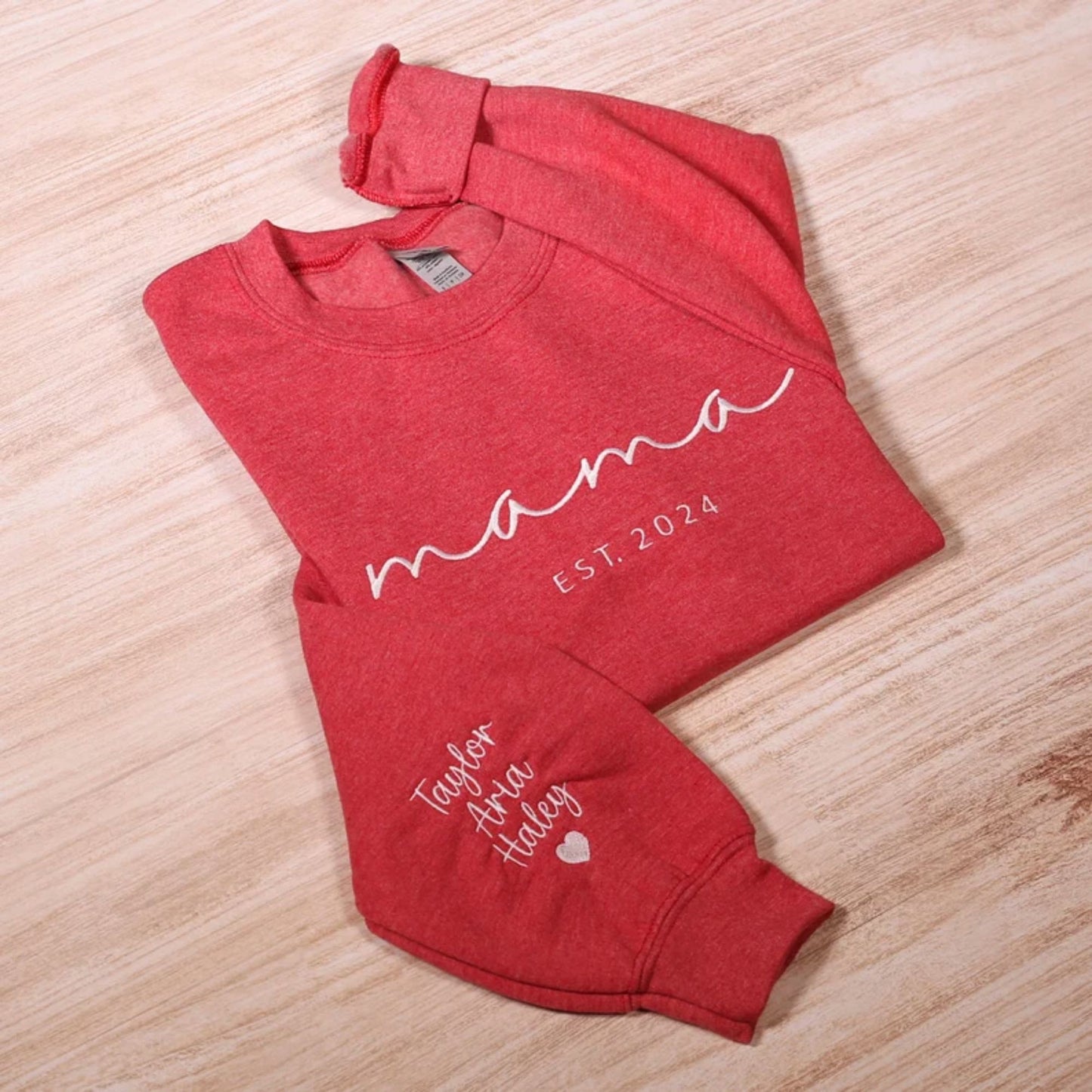 Individuell besticktes Mama Sweatshirt mit Kindernamen