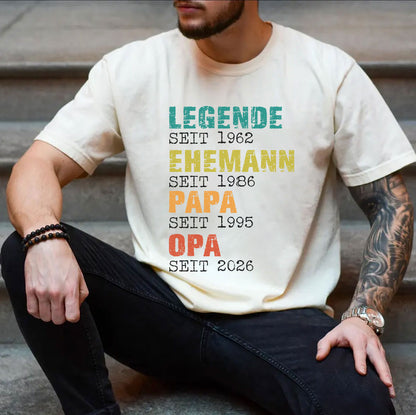 Personalisiertes Legende Ehemann Papa Opa Shirts – Geschenk für Ihn