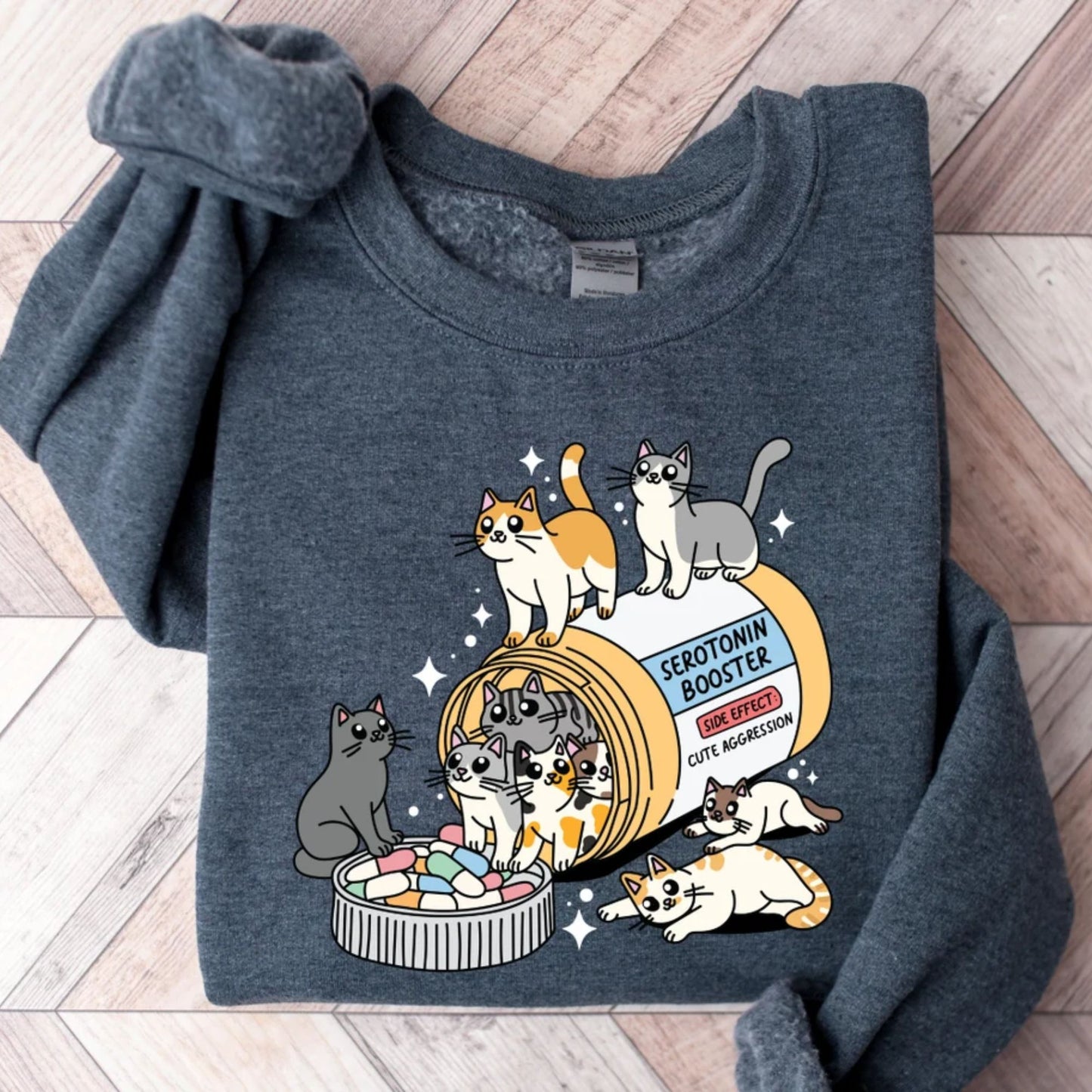 Antidepressivum Katze Sweatshirt - Geschenk für Katzenliebhaber