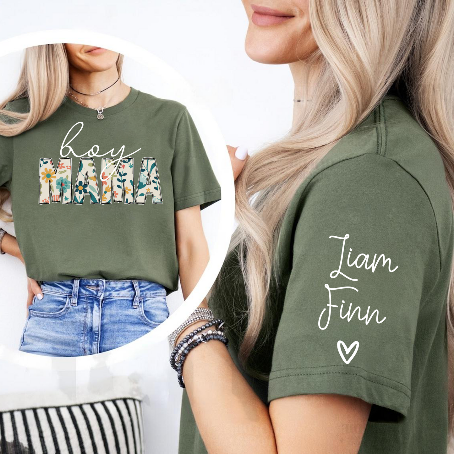 Hero's Mom - Personalized Boy Mama Shirt