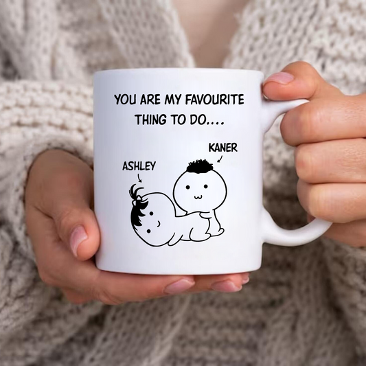 Lieblingsfreude – Personalisierte Lustige Kaffeetasse Geschenk zum Valentinstag