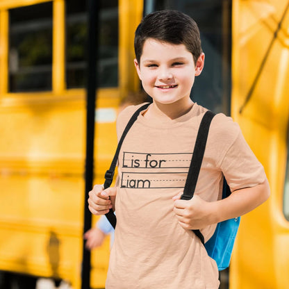 Personalisiertes Alphabet Shirt - Individuelles Schulshirt für Jungen und Mädchen