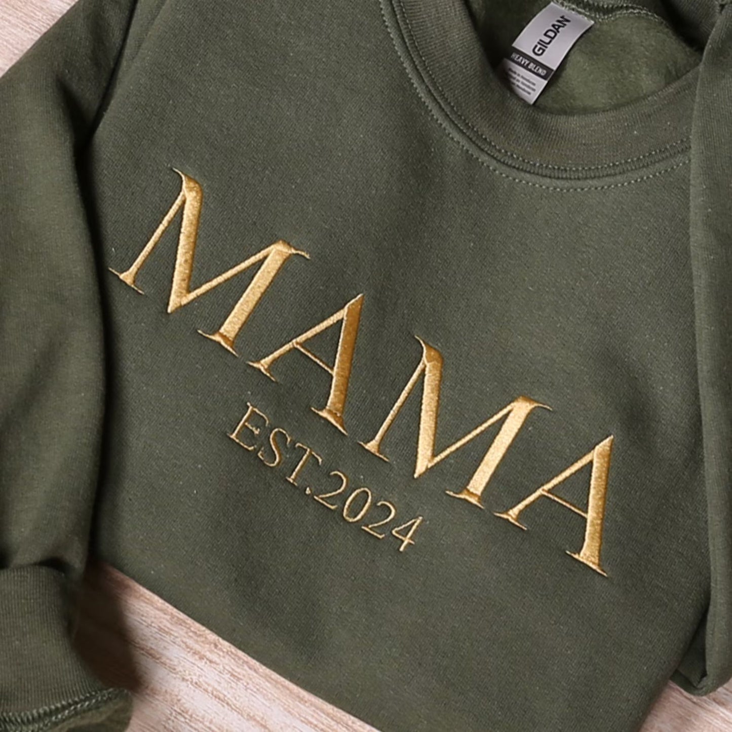 Personalisierter Mama-Bestickter Sweatshirt, Individuell bestickter Mama-Hoodie, Geschenk für Mama