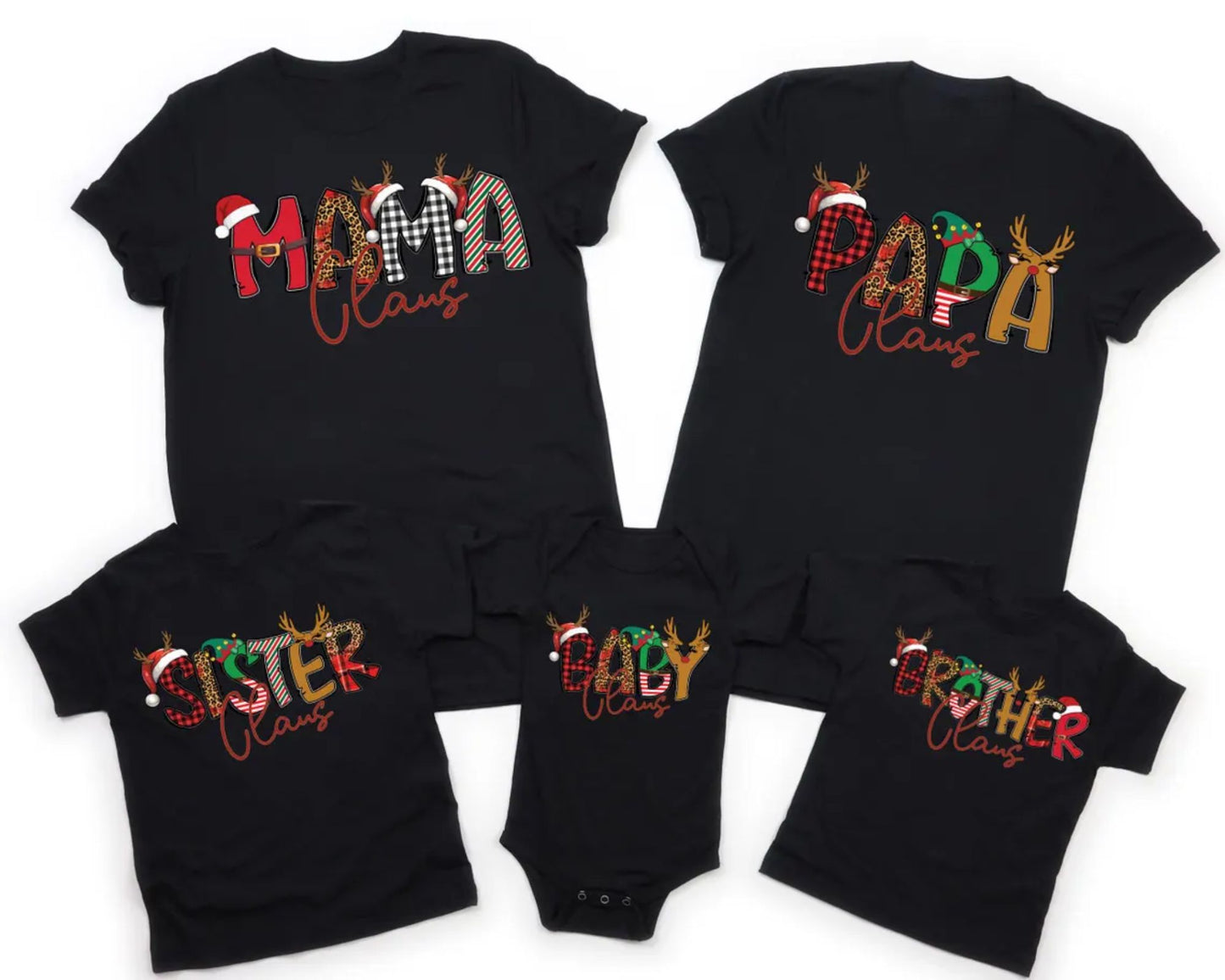 Family Claus Shirts Familien Xmas T-Shirt, Passendes Weihnachtsgeschenk