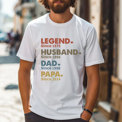 Legendärer Ehemann Papa Opa T-Shirt, Personalisiertes Papa-Opa-Hoodie