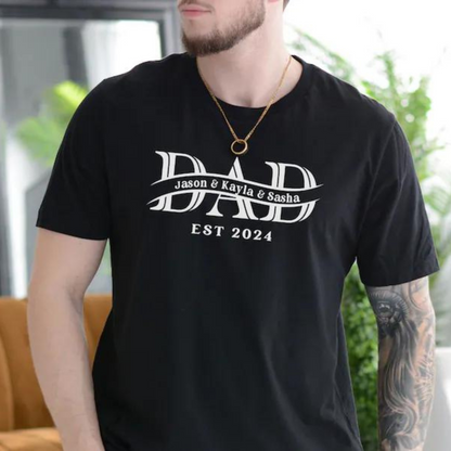 Dad -Shirt Personalisiert mit Kindernamen - Geschenk für Väter