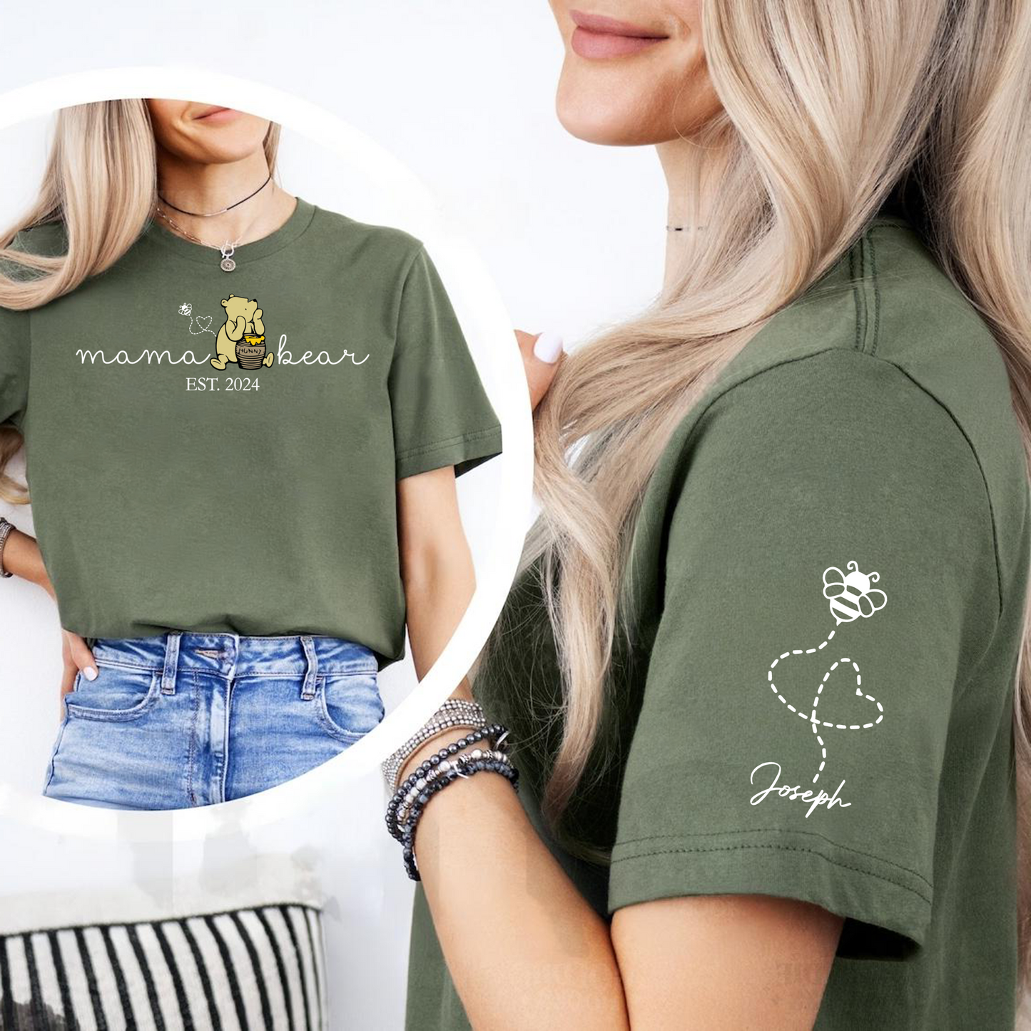 Custom Mama Bear Sweatshirt – Personalized Winnie the Pooh Gift