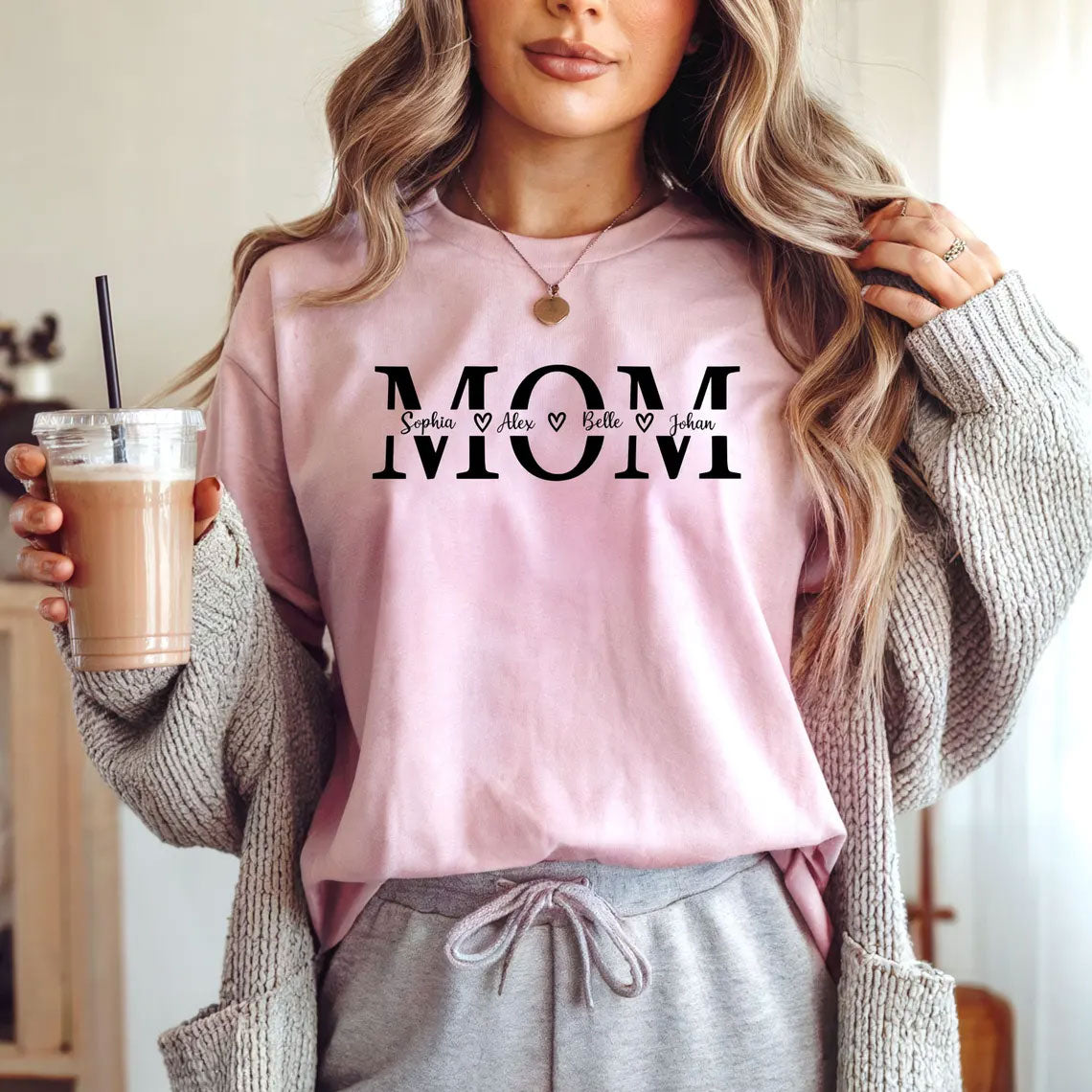 Personalisiertes Mama Shirt mit Kindernamen, Mama Geschenk