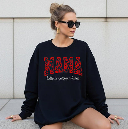 Valentinstag Mama Pullover mit Kindernamen – Liebevolles Geschenk für Mama