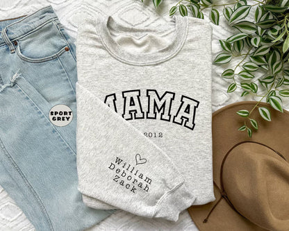 Personalisierter Mama-Hoodie mit Kindernamen und Datum, Geschenk zum Muttertag