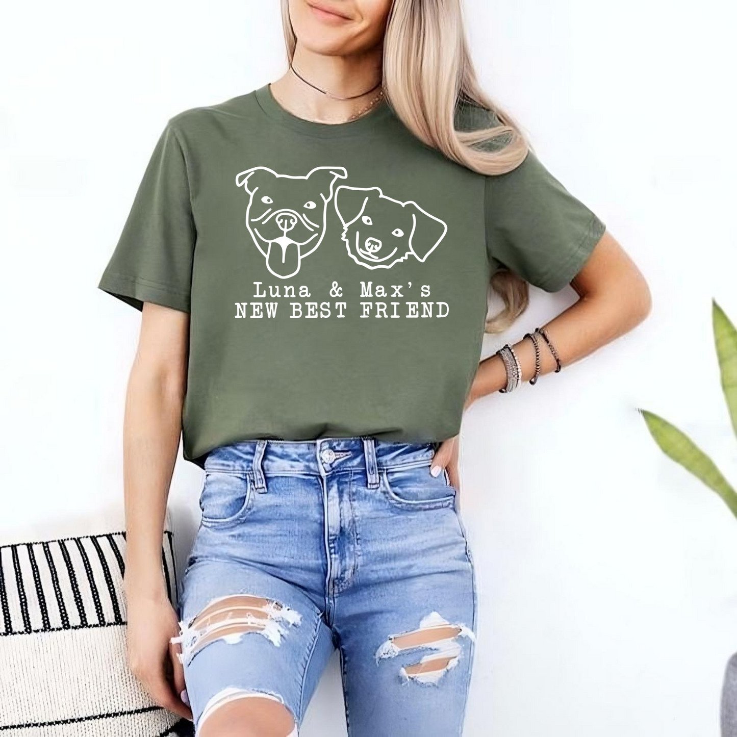 New Best Friend, Personalisiertes Haustier, Shirt für Tierfreunde