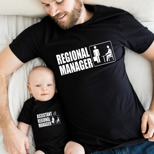 Regionalleiter und Assistent des Regionalleiters - Passendes Vater-Sohn-Shirt zum Vatertag