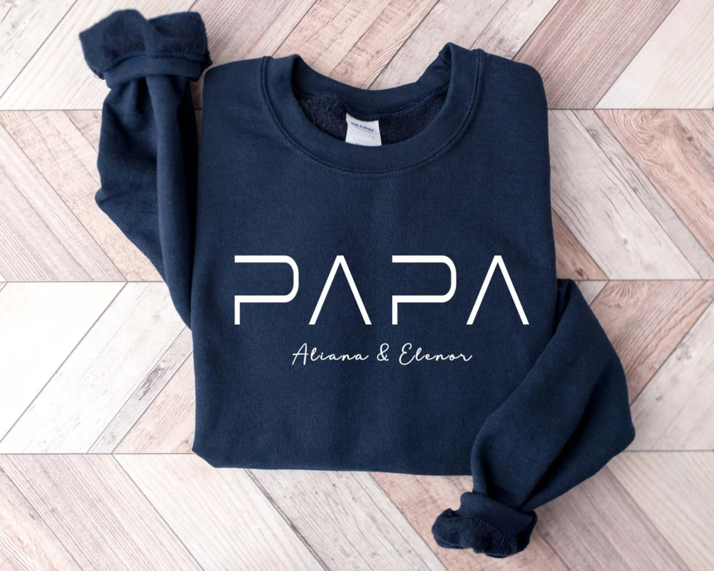 Personalisiertes Papa-Hoodie mit den Namen der Kinder - Geschenk für Papa