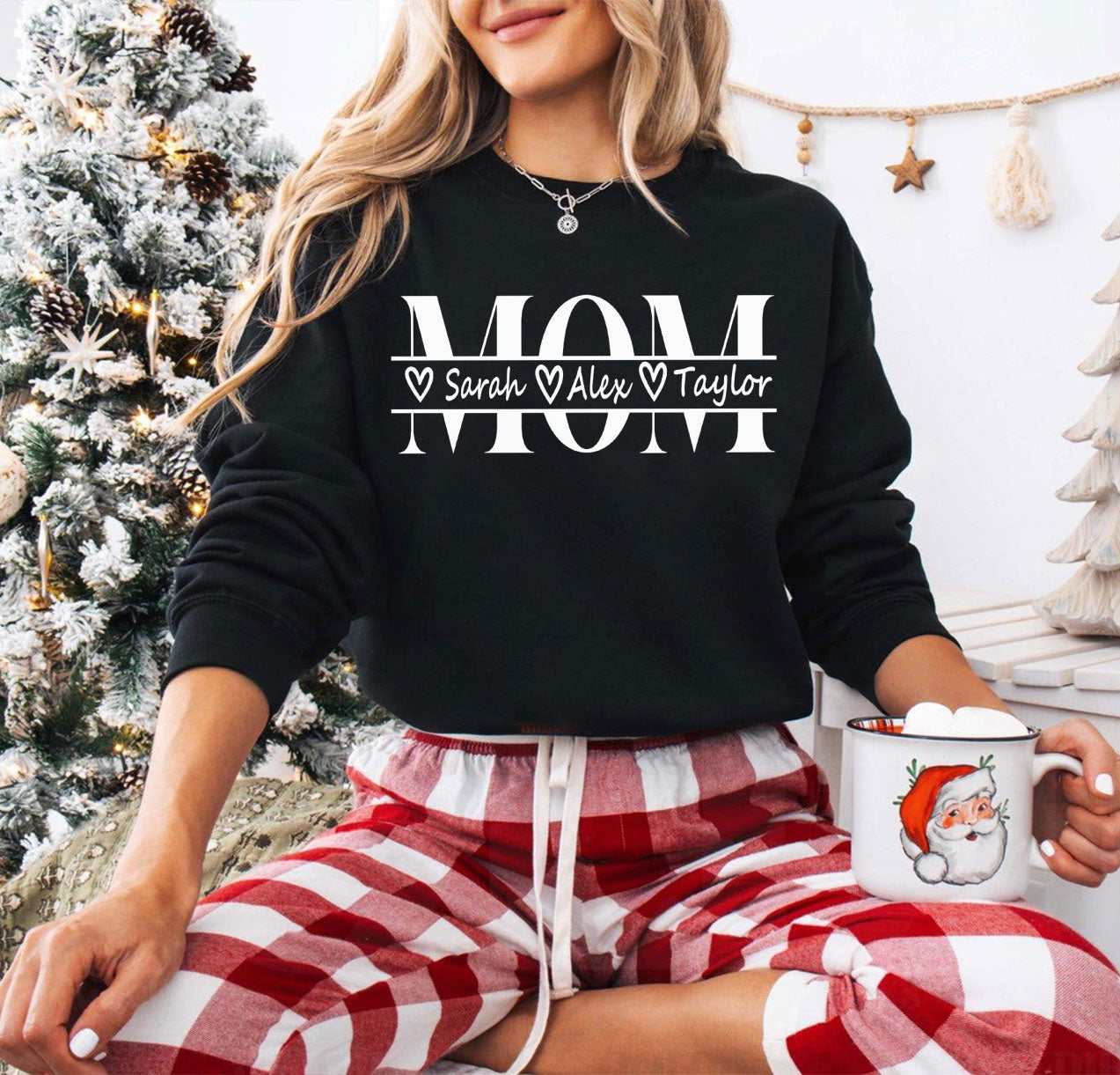 Personalisiertes Mama Sweatshirt mit Kindernamen – Mutter Geschenk für Sie