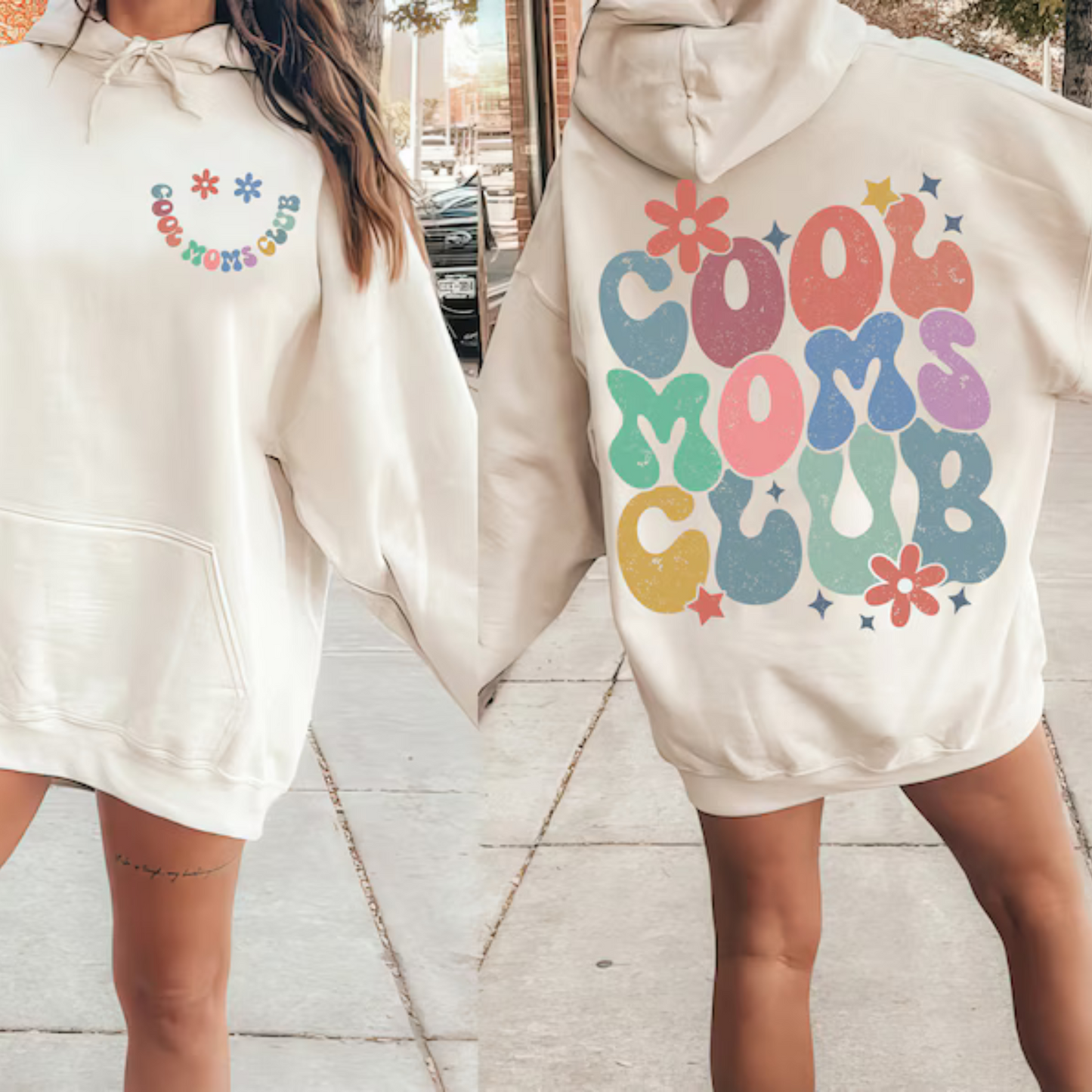 Buntes "Cool Moms Club" T-Shirt - Geschenk für trendige Mütter