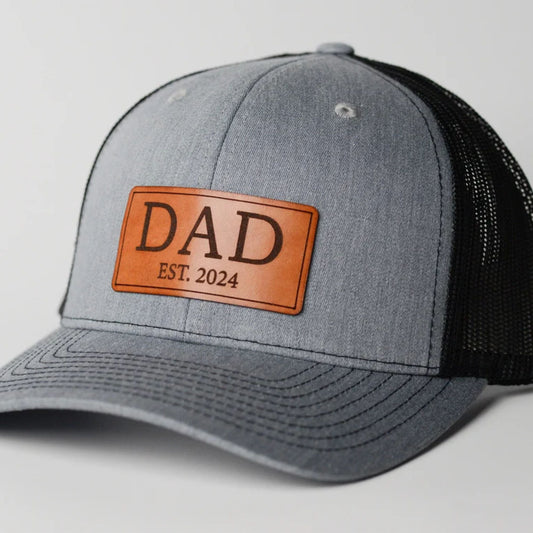 Personalisierte Vater Mütze für jedes Jahr - Echtes Leder - Geschenk für den Vater