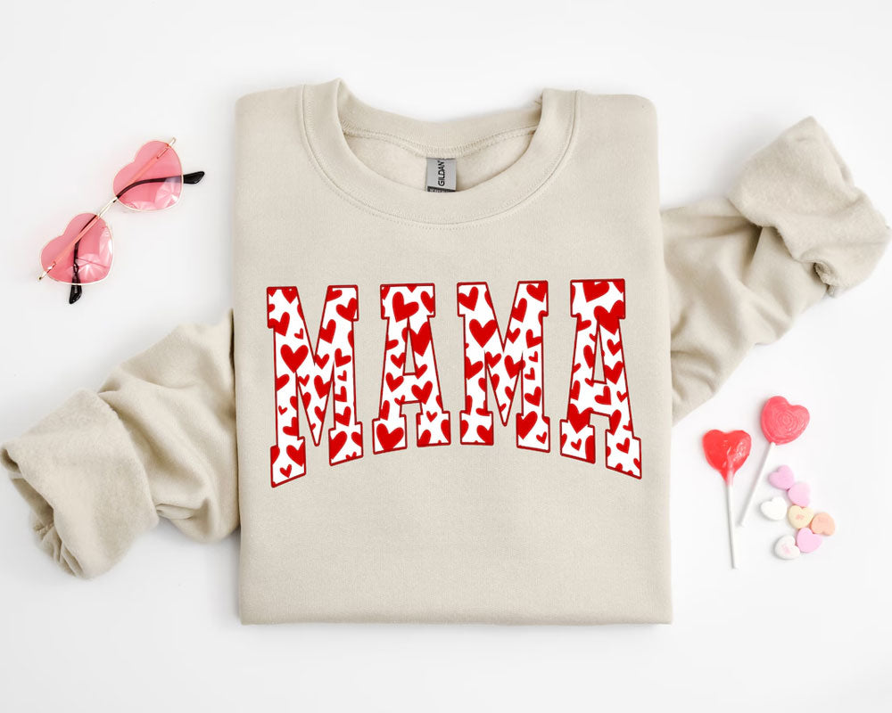 Mama Valentinsherz Valentinstags-Sweatshirt, Valentinstagsgeschenk für Mama