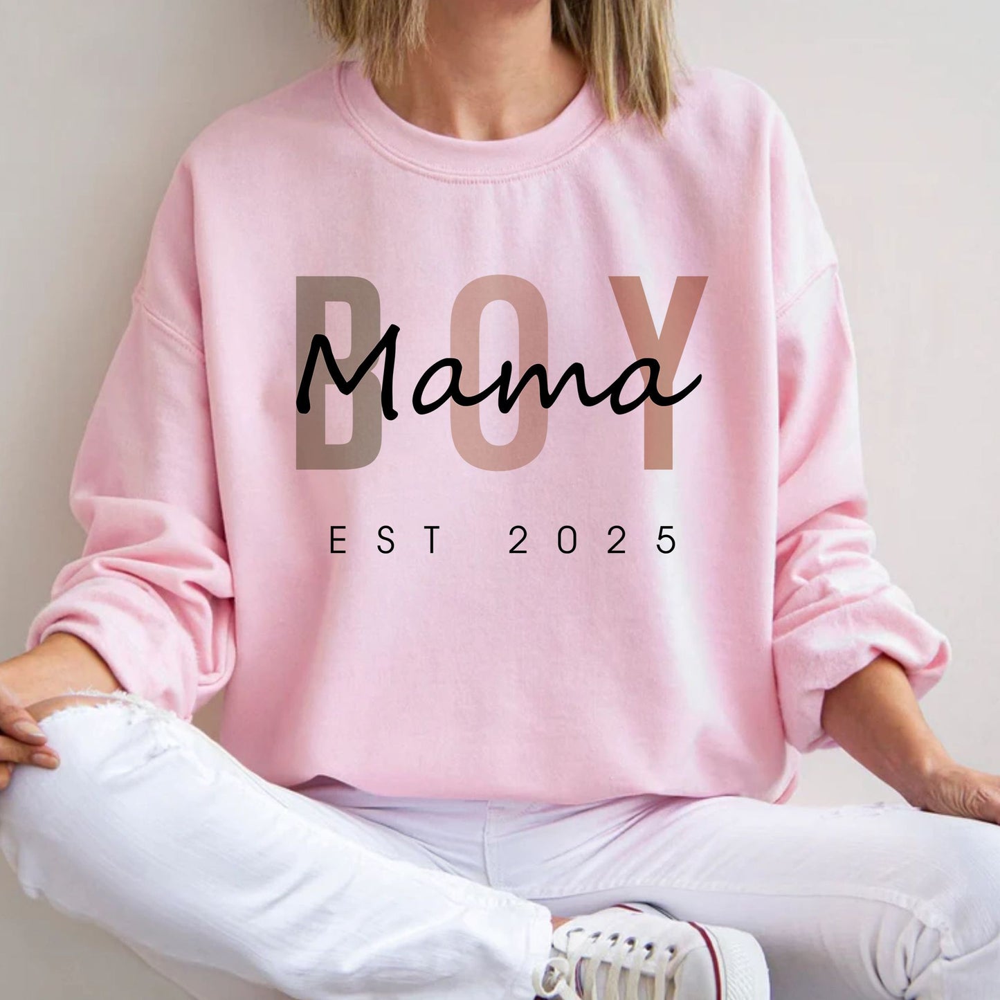 Personalisiertes Mama Sweatshirt, Junge Mama Geschenk, Muttertagsgeschenk