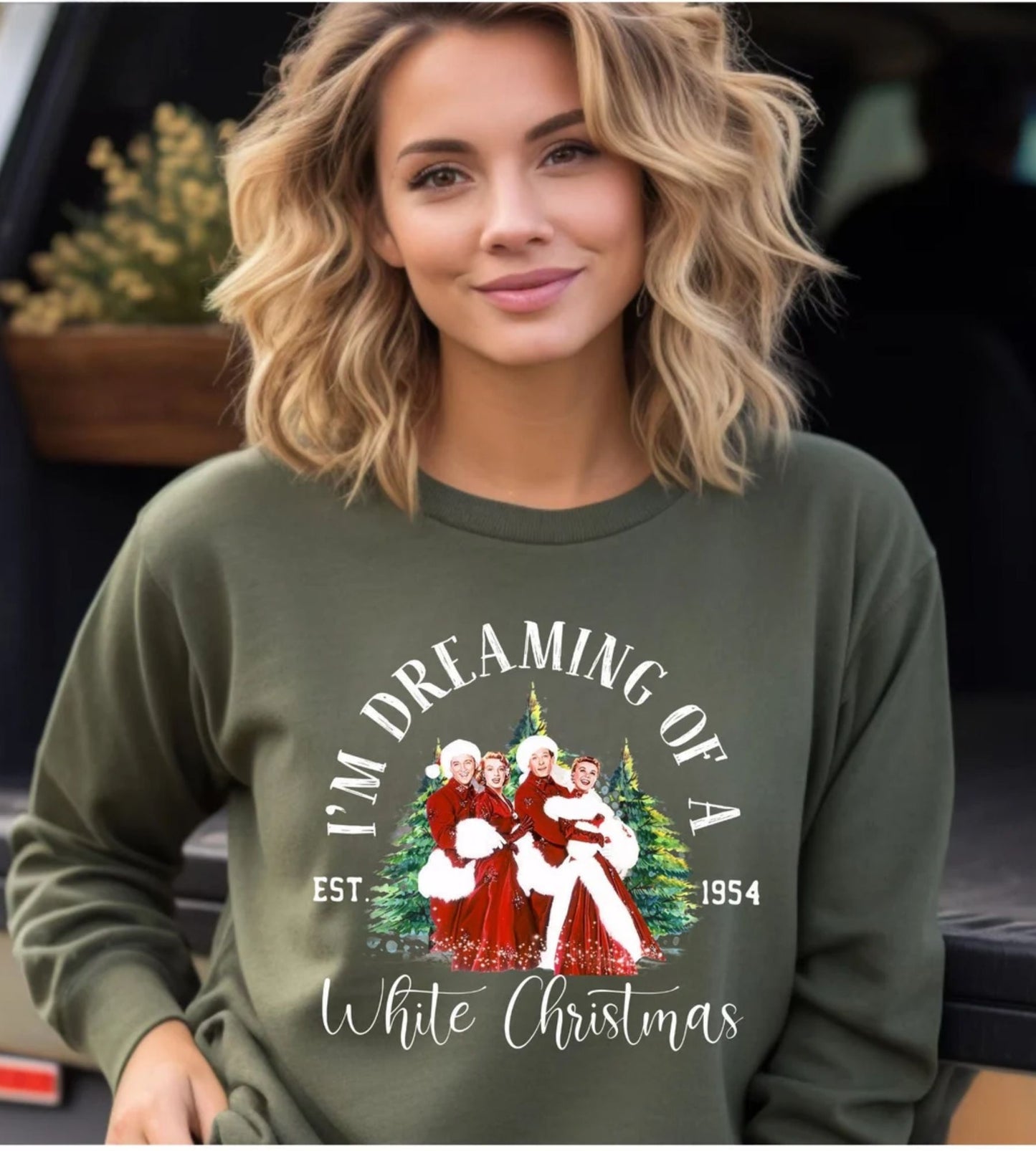 Ich träume von einem weißen Weihnachten Sweatshirt - Weihnachtsfilm Sweatshirt