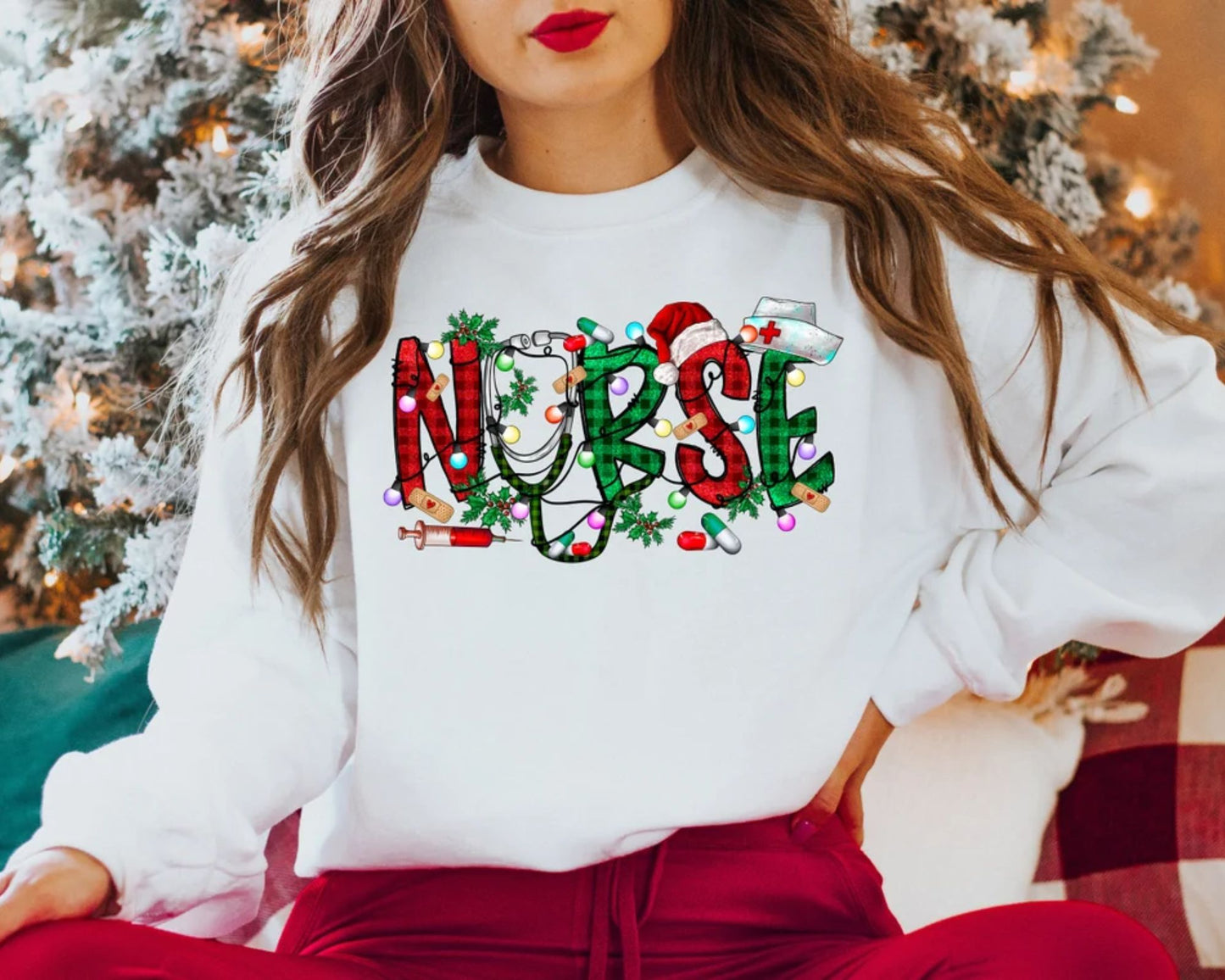 Weihnachts Sweatshirt für Krankenschwester - Geschenk für Krankenschwester