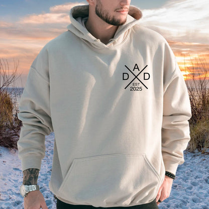 Personalisiertes Papa-Hoodie, Vatertags-Sweatshirt, Geschenk für Papa