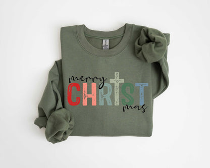 Frohe Weihnachten Sweatshirt, Weihnachts-Jesus-Sweatshirt – Weihnachtsgeschenk für Christen