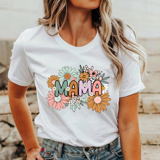 Mama Blumen Shirt, Geschenk für Mama