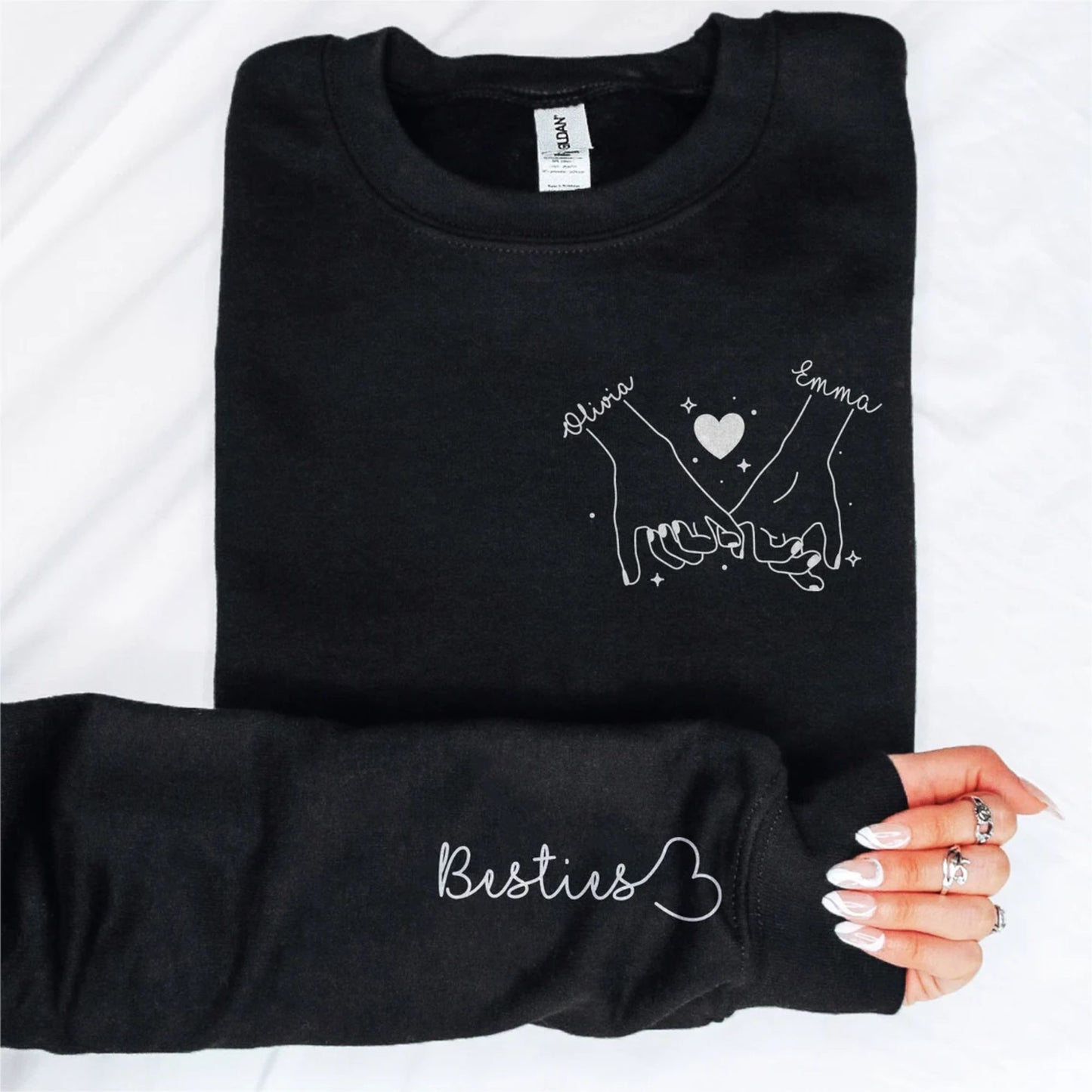 Personalisiertes Besties Sweatshirt – Weihnachtsgeschenk für die Beste Freundin