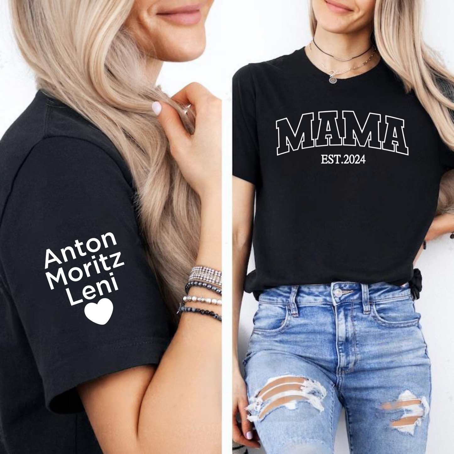 "Mama Gründungsjahr" T-Shirt – Personalisiertes Geschenk
