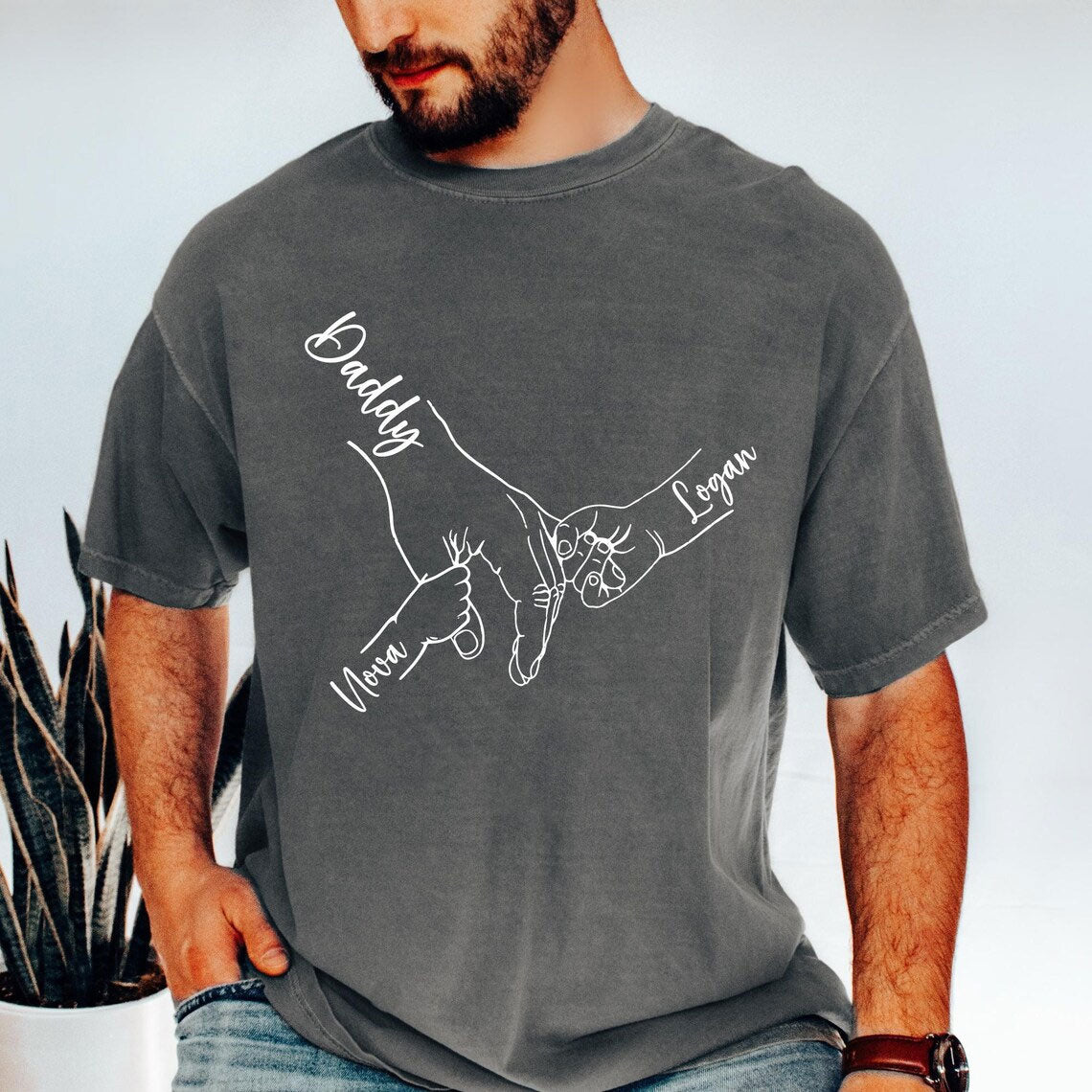 Personalisiertes Papa-Shirt mit Kindernamen – Geschenkidee für Vater