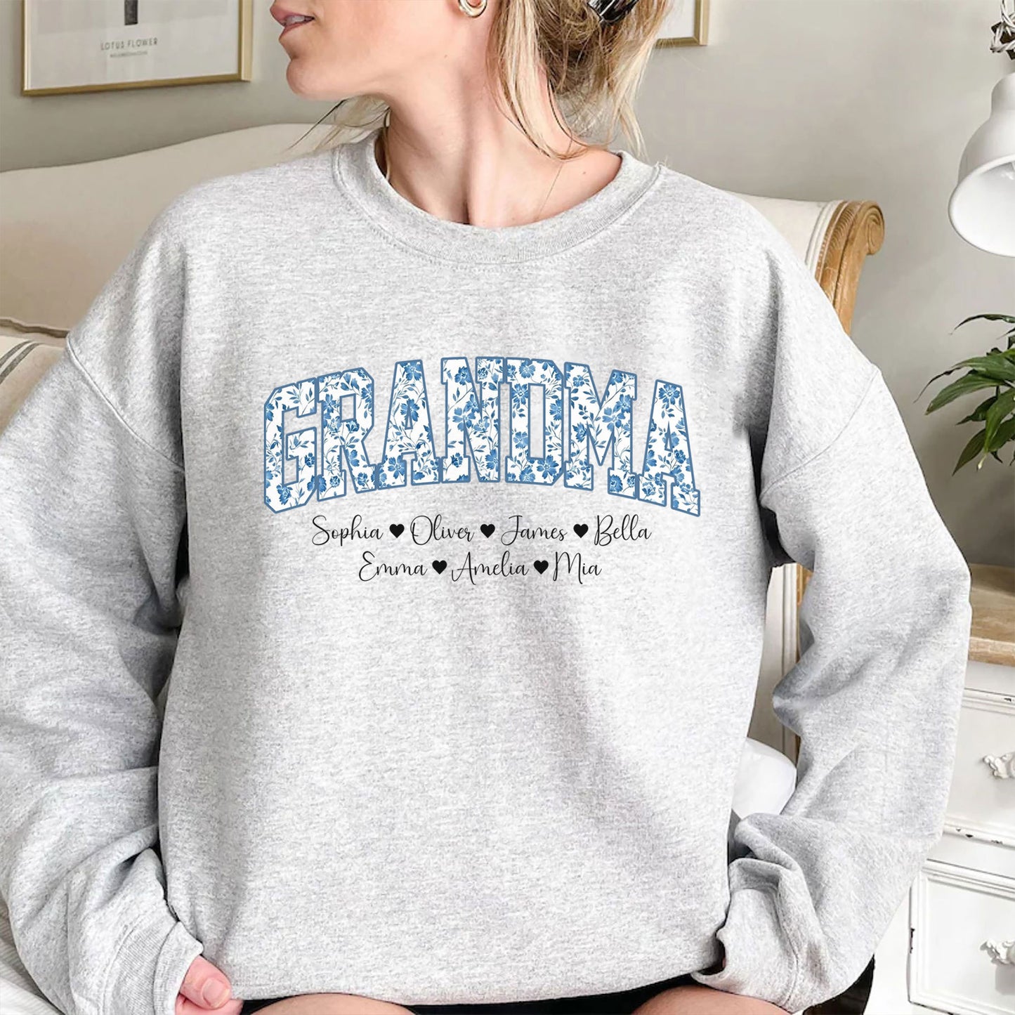 Personalisierter Oma Sweatshirt mit Enkel-Namen – Geschenk für Oma