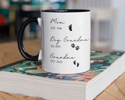 Befördert von Hunde-Großeltern zu Menschen-Großeltern Kaffeetasse - Geschenk für neue Oma und Opa