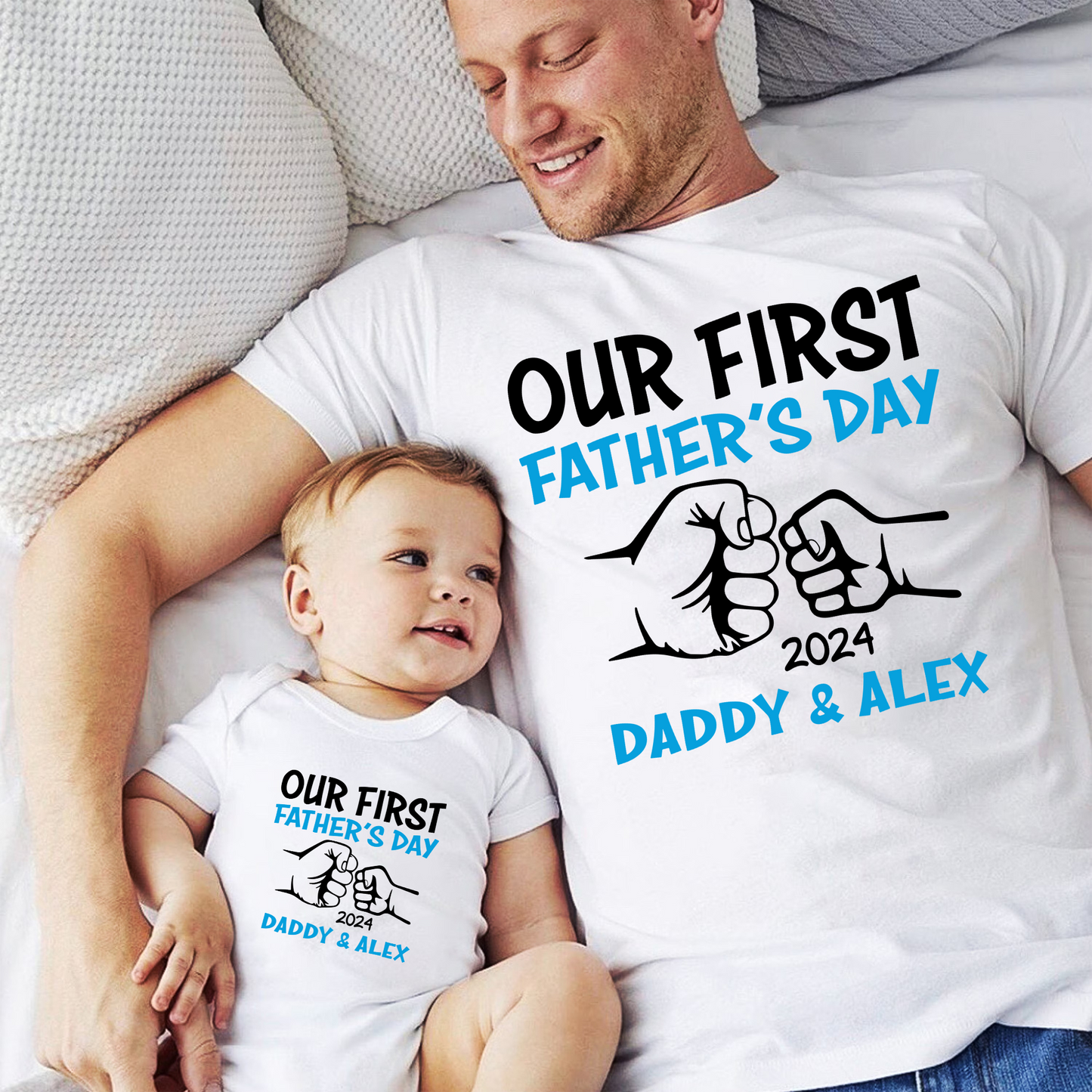 Erster Vatertag T-Shirt - Geschenk für Väter