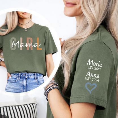 Mama & Töchter Liebesband, Personalisiertes Erinnerungsshirt