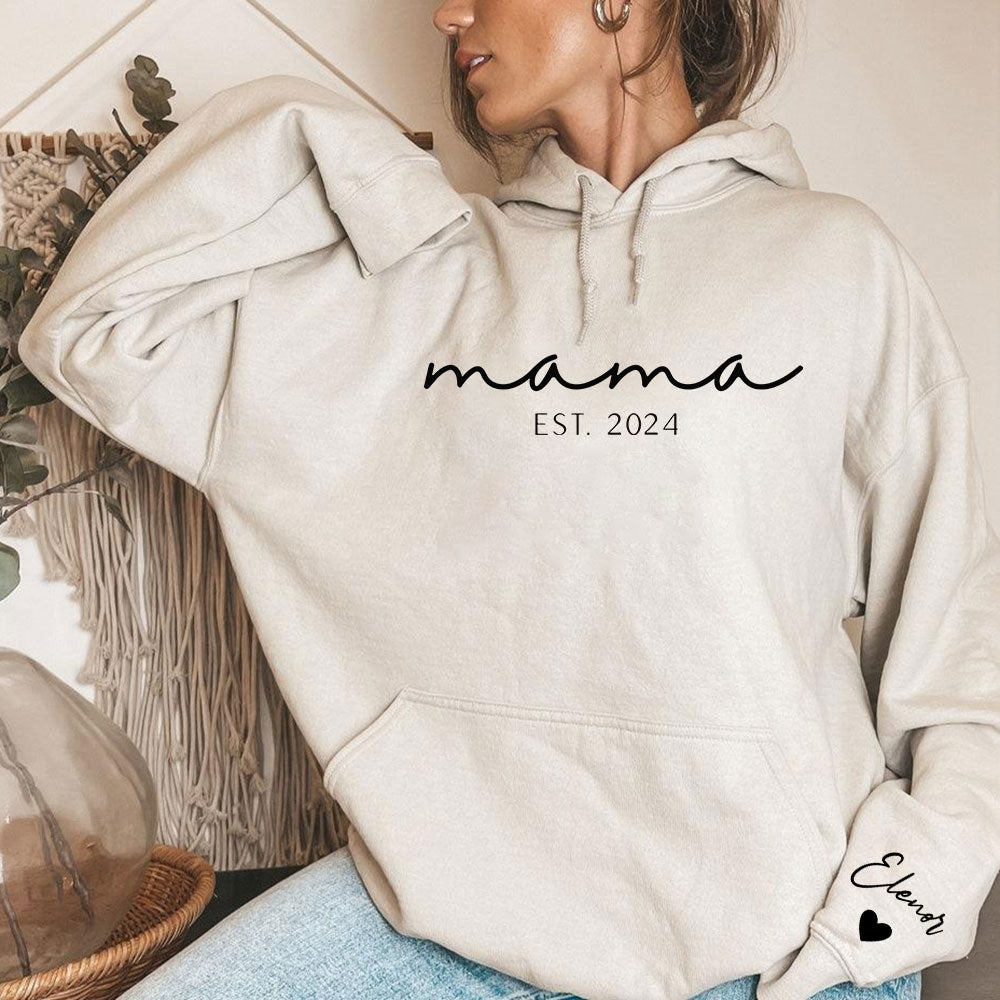 Personalisiertes Mama-Sweatshirt mit Kindernamen - Geschenk für Mama