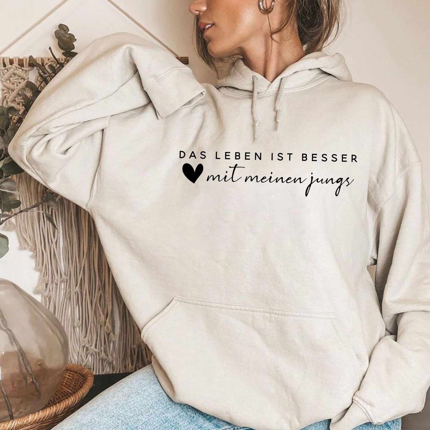 Das Leben ist besser mit meinen Jungs Sweatshirt und Hoodie – Mama von Jungs Sweatshirt