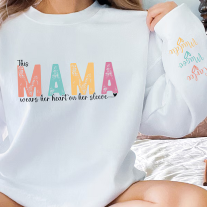 Blumenherz-Momente Sweatshirt  Personalisiertes Geschenk zum Muttertag