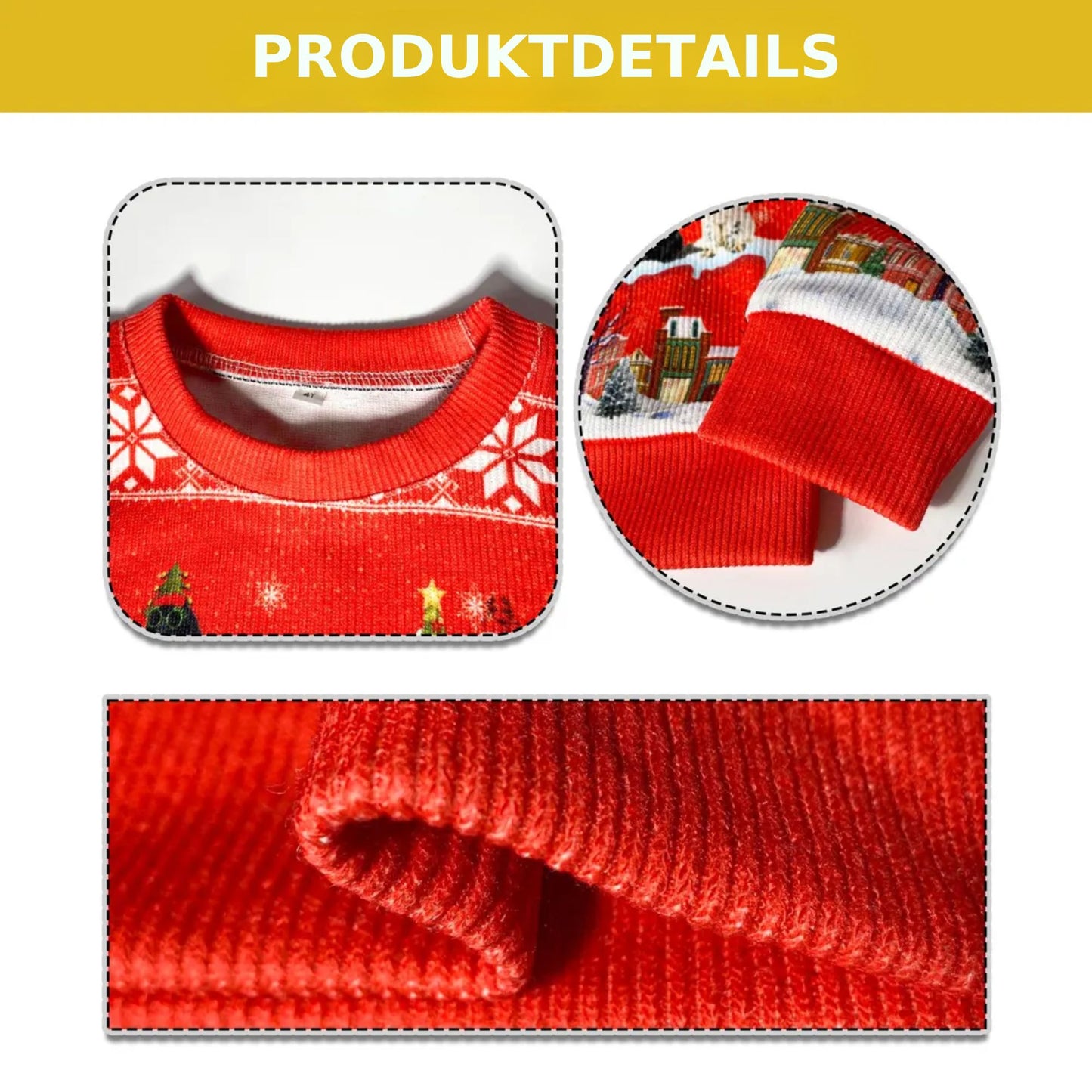 Personalisierter Weihnachtsfamilienpullover mit lustigen LED-Lichtern - Hässlicher Pullover mit eigenem Foto