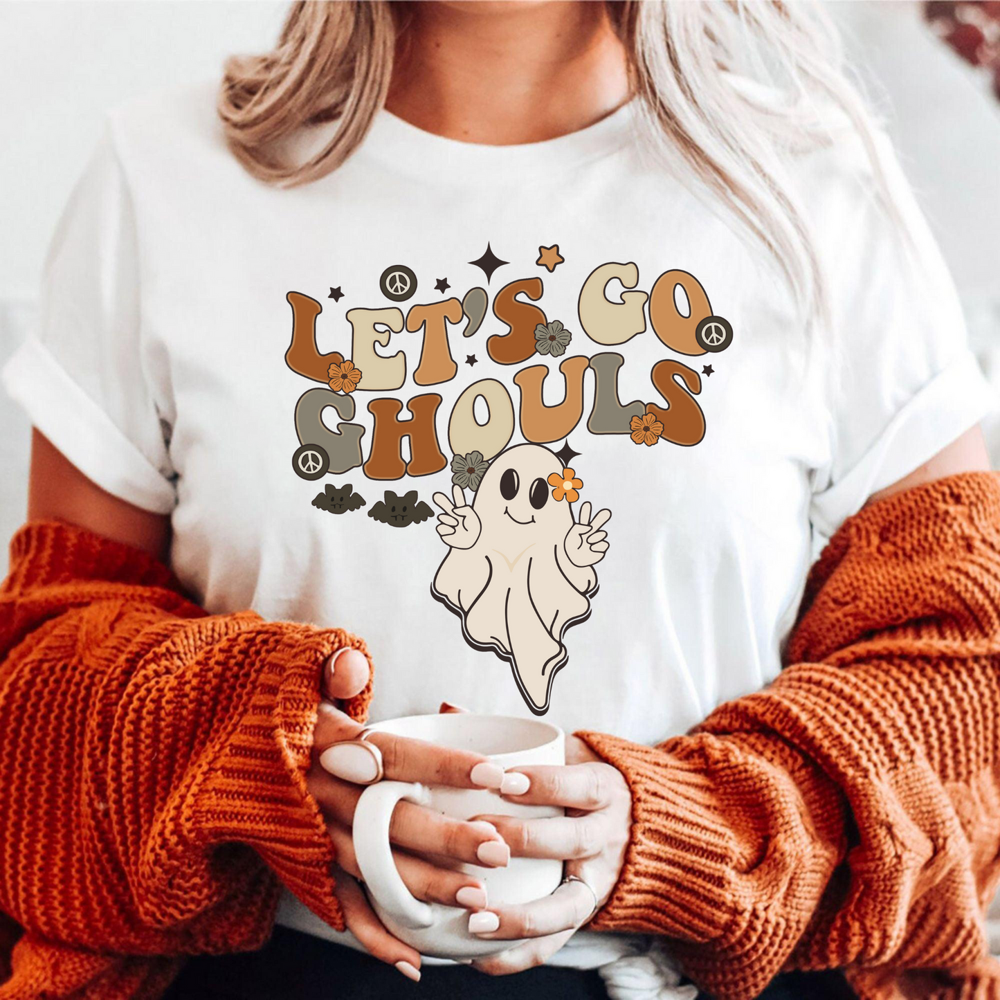 Retro-Halloween-T-Shirt 'Los Geistermädchen' - Geschenk für Herbst- und Gruselfans