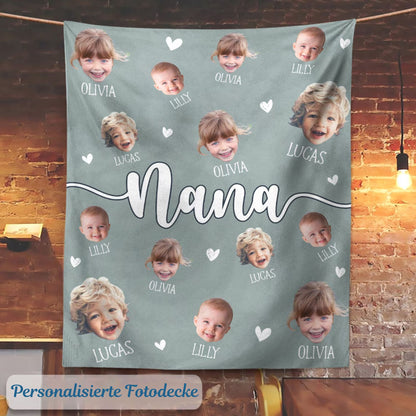 Personalisierte Fotodecke, Individuelle Baby-Fotodecke für Oma