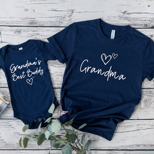 Oma und Enkelkind Partnerlook Set - Geschenk für frischgebackene Oma