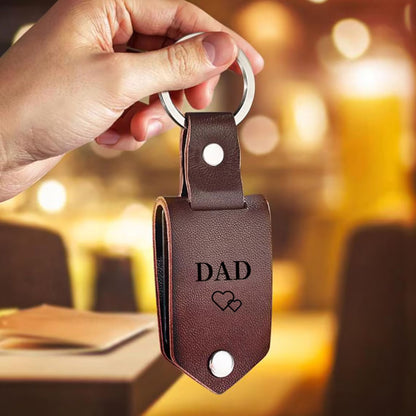 Personalisierter Herren-Lederschlüsselanhänger mit Foto - Geschenke für Papa